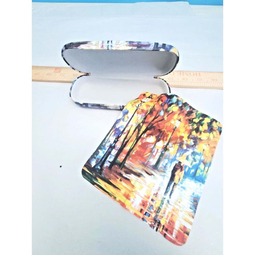 Leonid Afremov The Way to Warmth Hard Eyeglass Case Microfiber Cloth Set...